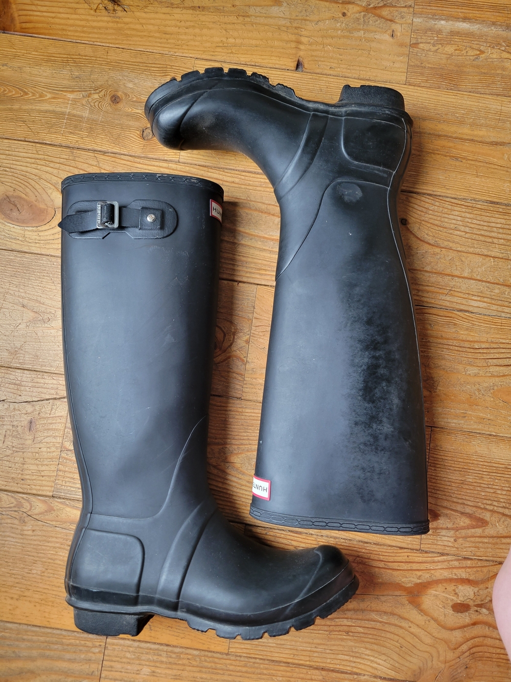 Hunter Black Tall Rain Boots